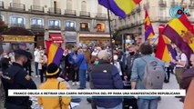 Franco obliga a retirar una carpa informativa del PP para una manifestación republicana