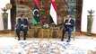الرئيس عبد الفتاح السيسي يستقبل محمد المنفي رئيس المجلس الرئاسي الليبي