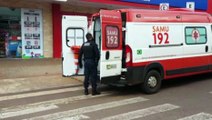 Mulher em surto é socorrida pelo Samu em  farmácia na Avenida Brasil, no Centro