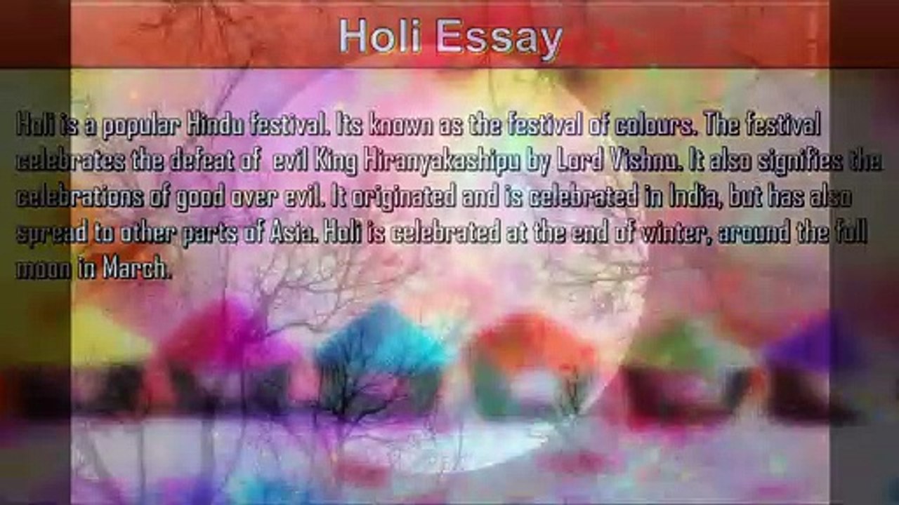 Story of Holi | Holi Essay | 10 Lines Essay on Holi in English | English Essay Writing,Story writing