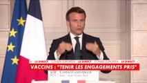 Emmanuel Macron : «Des doses qui risquaient d'être détournées depuis leurs sites de production européens ont été identifiées»