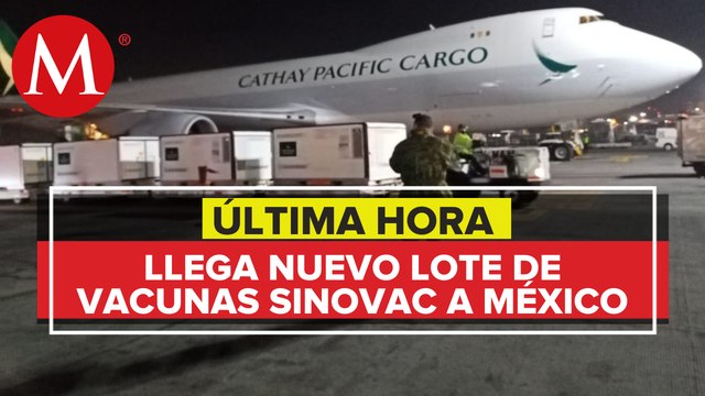 Llega a México un millón más de vacunas anticovid de Sinovac