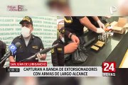 SJL: PNP capturó a banda de extorsionadores con armas de largo alcance