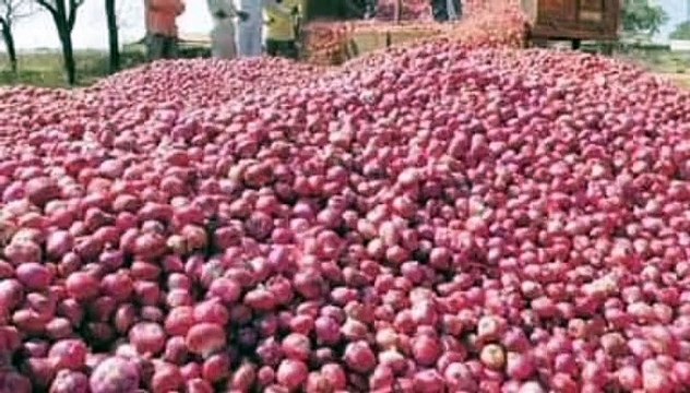 टँकी चौराहा स्थित थोक फल सब्जी मंडी में प्याज लहसुन की आवक जारी है