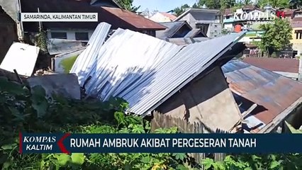 Rumah Ambruk Akibat Pergeseran Tanah