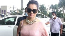 Bollywood Actress Kangana Ranaut Snapped by media at Mumbai Airport | FilmiBeat