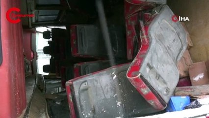 İşçi servisi devrildi: 11 yaralı