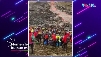 Gunung Api Runtuh, Ratusan Wisatawan Selamatkan Diri