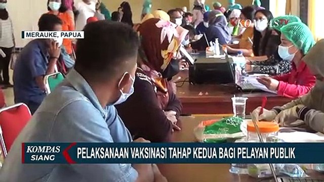 Ratusan Pelayan Publik di Merauke Melakukan Vaksinasi Tahap 2 di Auditorium RRI