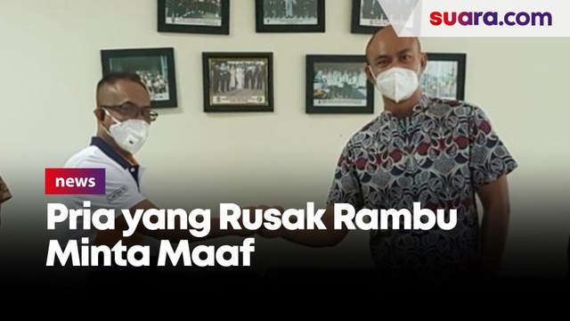 Pria Viral yang Rusak Rambu Jalan di Bekasi Minta Maaf