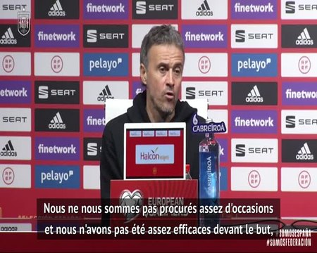 Espagne - Enrique : Nous n'avons pas été assez efficaces devant le but