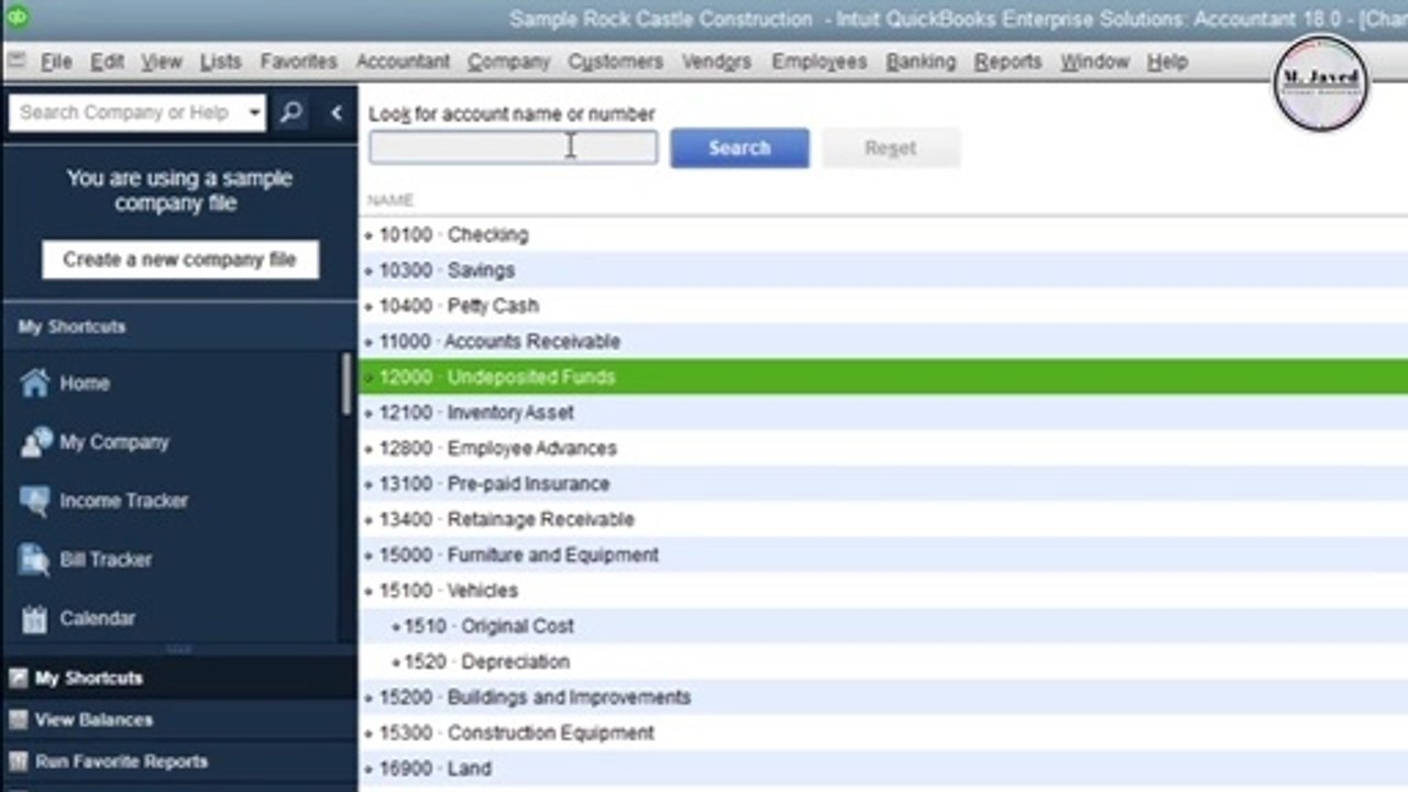 Quickbooks Desktop Chart of Accounts A Glimpse