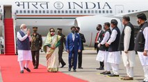 PM Narendra Modi arrives in Dhaka's National Parade Square