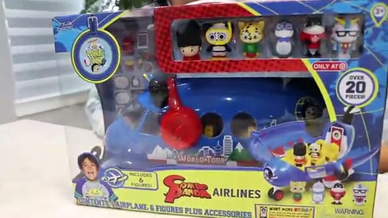 Ryan's World Combo Panda Airplane around the world!!!