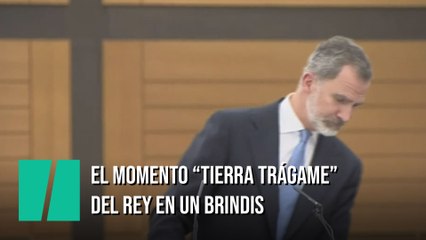 El momento 'tierra trágame' del rey en un brindis