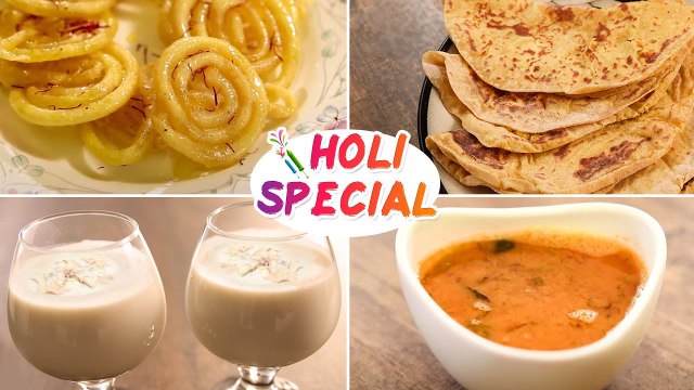 Puran Poli | होळी साठी स्पेशल snacks रेसिपीस | समोसा | Kat Amti | Sweets | Holi Snack Recipes