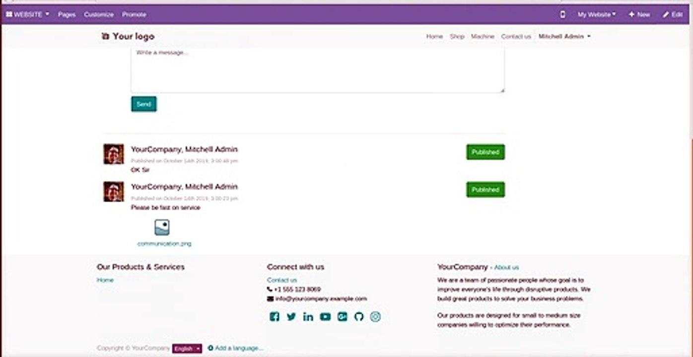 Website Machine Repair Management | Odoo Apps Features