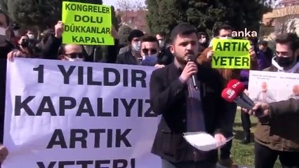 Konya'da esnaf eylem yaptı: ''Bize Kafe ve restoranlarınızı açmayacaksınız dediler''