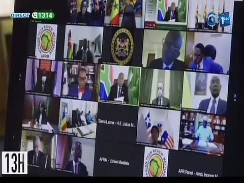 RTG - 30ème sommet du forum des chefs d’Etat du mécanisme africain d’évaluation par les pairs (MAEP) en présence du premier ministre du Gabon par visio-conférence