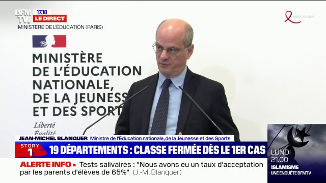 Jean-Michel Blanquer: La cantine est le maillon faible de la journée (...) c'est pourquoi nous avons un protocole très strict