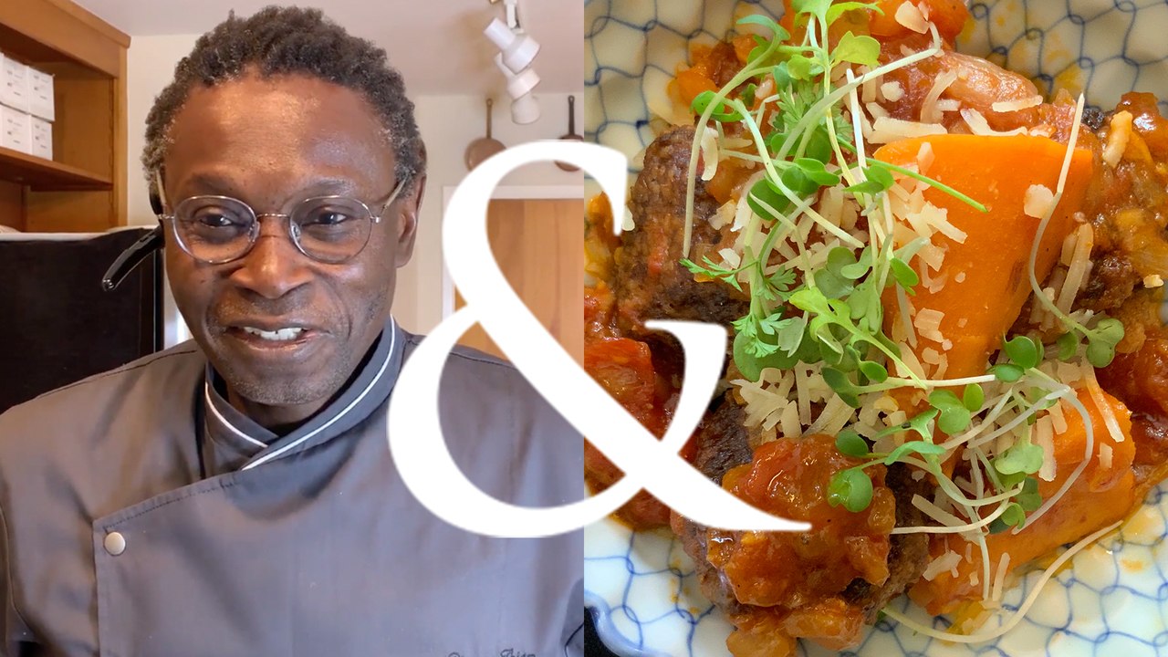 Pierre Thiam Makes Beef and Fonio Meatballs with Sweet Potato Stew