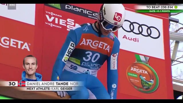 Terrible chute d'un skieur pendant un saut à ski - Daniel Andre Tande