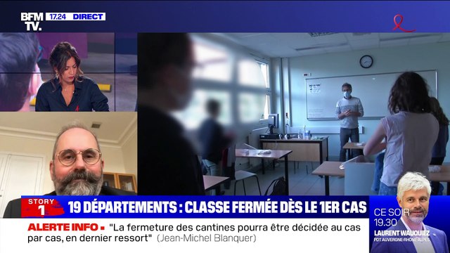 Story 1 : Classe fermée dès le premier cas de covid dans les 19 départements reconfinés, annonce Blanquer - 26/03