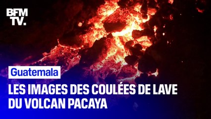 Les images des coulées de lave du volcan Pacaya au Guatemala