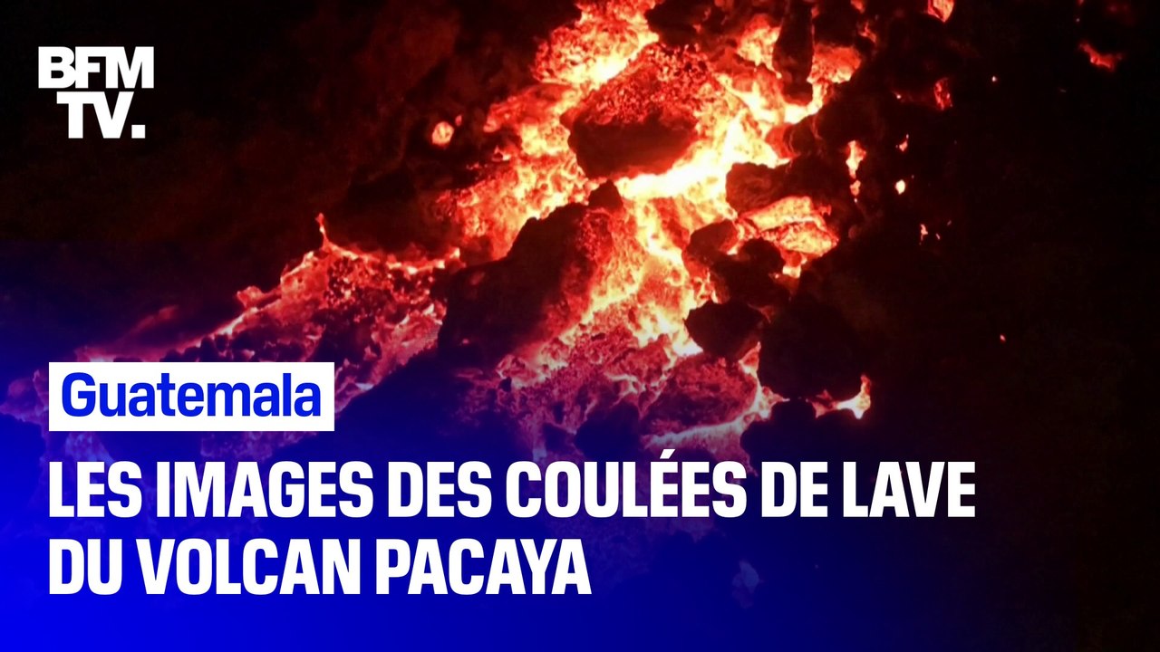 Les images des coulées de lave du volcan Pacaya au Guatemala