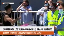 Por nuevas cepas, desde mañana quedan suspendidos los vuelos de Brasil, Chile y México