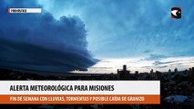 Alerta meteorológica para Misiones fin de semana con lluvias, tormentas y posible caída de granizo