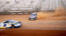 Spin cycle: Drivers loop it around in practice sessions on Bristol dirt