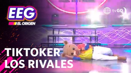 EEG El Origen: Osito Lima sufrió aparatosa caída al ingresar al reality de TikTok