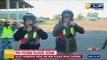 أستراليا: رئيس وزراء يتعرض على أضرار الفيضانات على متن مروحية