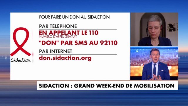 VIH/Sida : « Le niveau d'information se dégrade (...) Un quart des jeunes pense qu'on peut contracter le VIH en embrassant une personne séropositive » : Sandrine Fournier, directrice du pôle financement de Sidaction, dans #LaMatinaleWe