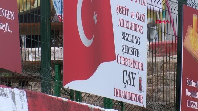 Son dakika haberleri | DÜZCE Bu plajda şehit yakınları ve gazilere her şey ücretsiz