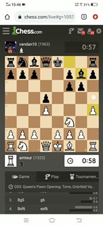 Bullet chess game