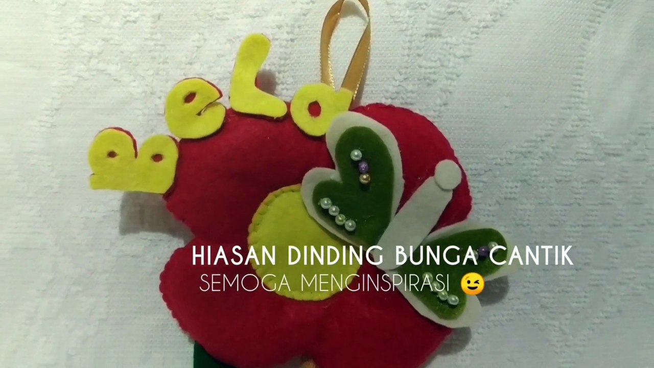 DIY KERAJINAN TANGAN CARA MEMBUAT HIASAN DINDING DARI KAIN FLANEL