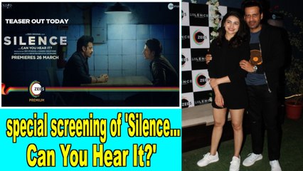 Manoj Bajpayee, Prachi Desai attend special screening of  'Silence... Can You Hear It?'