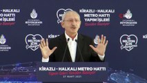 CHP lideri Kemal Kılıçdaroğlu, Kirazlı-Halkalı Metro Hattı inşaat alanındaki törene katıldı