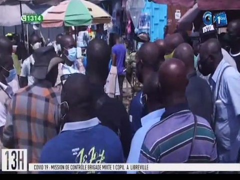RTG/Sensibilisation sur le respect des mesures barrières du coronavirus par la mission de contrôle de la brigade mixte 1 du Copil à Libreville