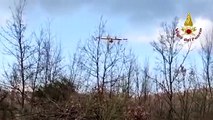Nespolo (RI) - Incendi boschivi in azione Canadair (27.03.21)