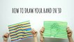 3D Hand Drawing Step By Step How-To // Trick Art Optical Illusion