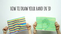 3D Hand Drawing Step By Step How-To // Trick Art Optical Illusion