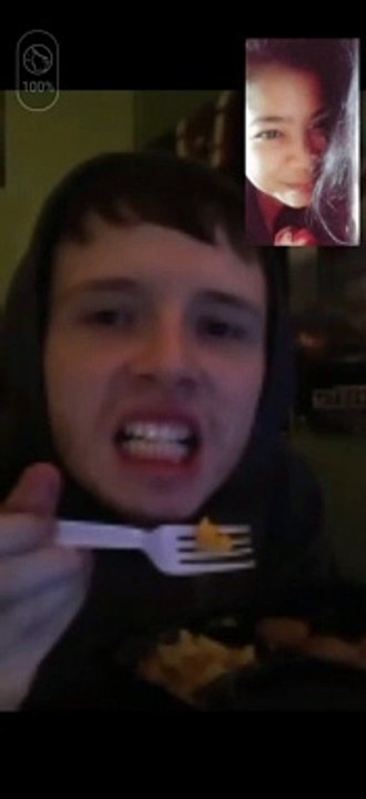hubby eating his breakfast