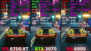 RX 6700 XT vs RTX 3070 vs RX 6800 - HD 1080p