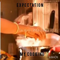 Girls cooking exe vs reality