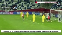 Apagón en el estadio mientras entrenaba España: ¿sabotaje en Georgia?