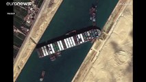 شاهد: صور الأقمار الصناعية تظهر حجم الفوضى في قناة السويس بعد حادث سفينة الحاويات العملاقة
