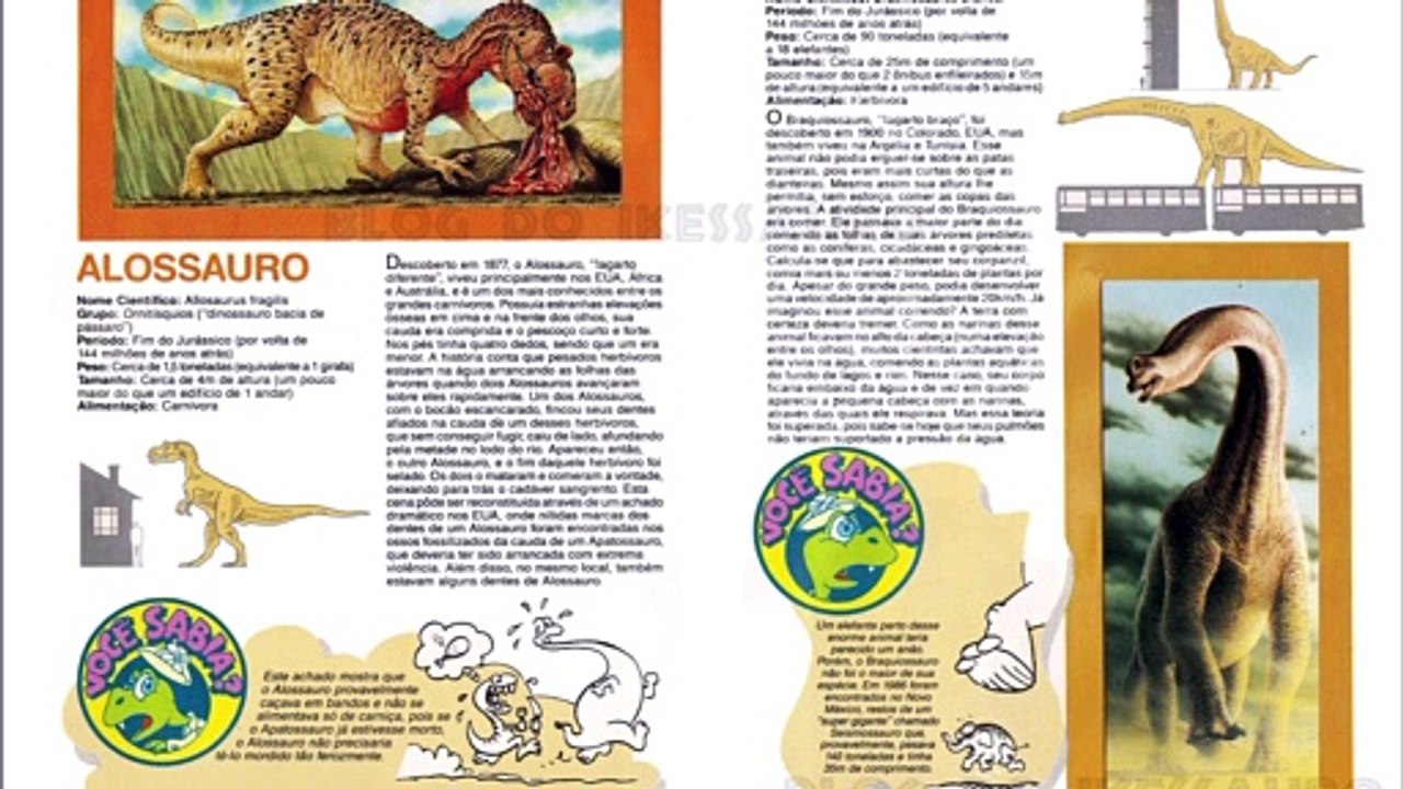 Album dinossauros surpresa da nestlé